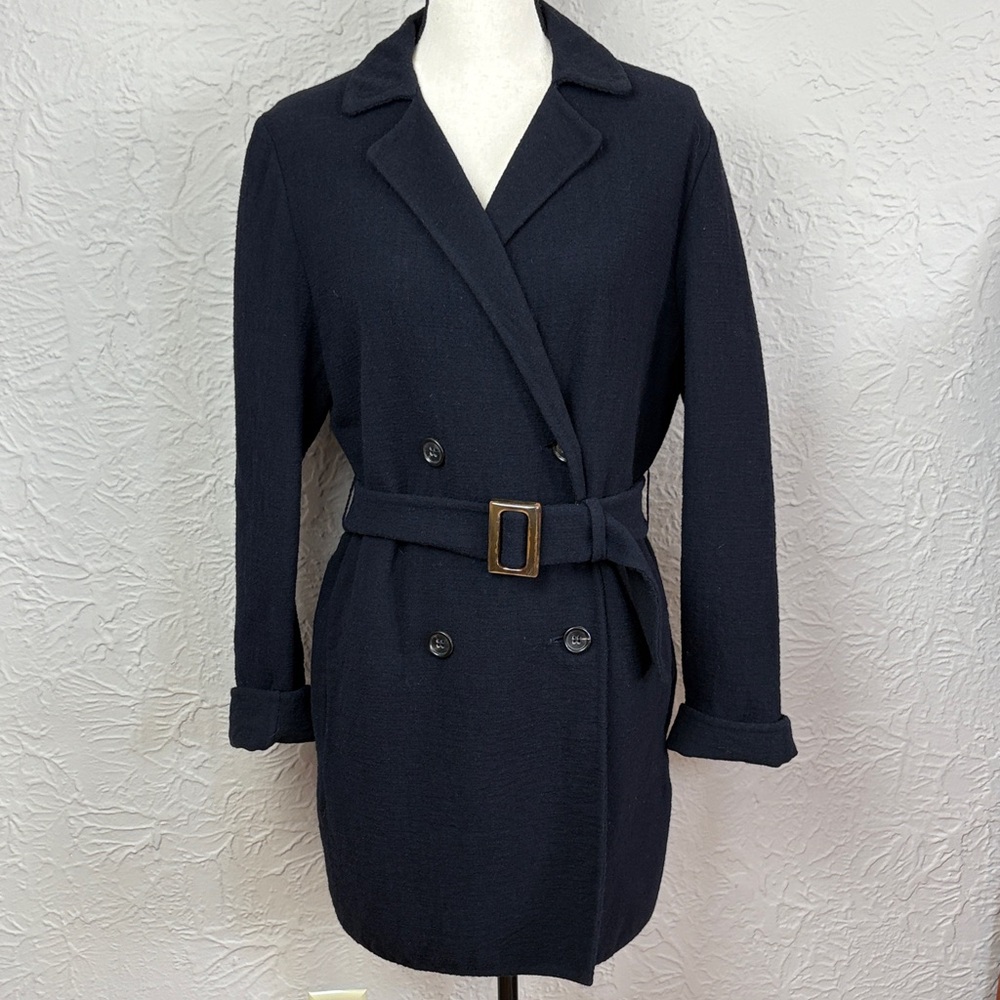 Jil Sander Double Breasted Wool Coat